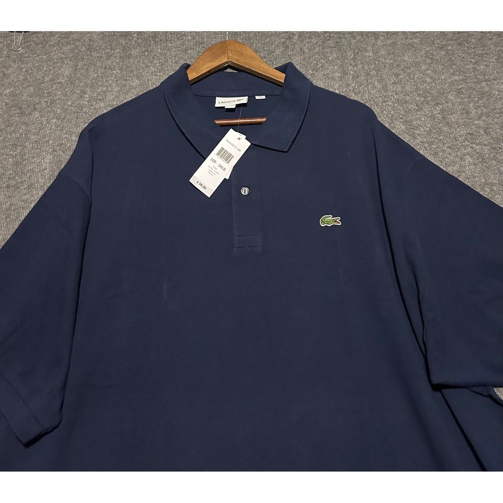 Lacoste polo shirt mens size 3XLB cotton blue preppy logo short sleeve